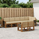 Udendørs sofagruppe med pude 8 pcs Naturlig og Beige Polyester