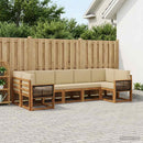Udendørs sofagruppe 7 stk. Naturlig og Beige