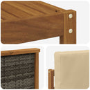 Udendørs sofagruppe 7 pcs Naturlig og Beige Massivt Akacietræ