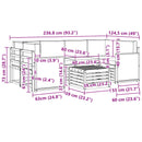 Udendørs sofagruppe 7 pcs Naturlig og Fløde Massivt Akacietræ