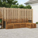 Udendørs sofagruppe 5 pcs Naturfarvet