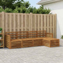 Udendørs sofagruppe 5 pcs Naturfarvet