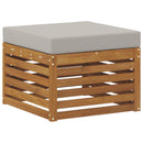 Udendørs sofagruppe med pude 5 pcs Naturfarvet og lysegrå