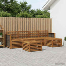 Udendørs sofagruppe 6 pcs Naturfarvet