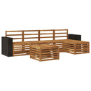 Udendørs sofagruppe 6 pcs Naturfarvet