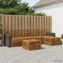 Udendørs sofagruppe 6 pcs Naturfarvet