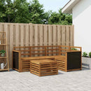 Udendørs sofagruppe 5 pcs Naturfarvet 59 x 59 x 37 cm Polyester