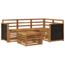 Udendørs sofagruppe 5 pcs Naturfarvet 59 x 59 x 37 cm Polyester