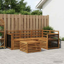 Udendørs sofagruppe 5 pcs Naturfarvet 59 x 59 x 37 cm Polyester