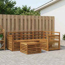 Udendørs sofagruppe 5 pcs Naturfarvet 59 x 59 x 37 cm Polyester