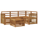 Udendørs sofagruppe 5 pcs Naturfarvet 59 x 59 x 37 cm Polyester