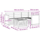 Udendørs sofagruppe 5 pcs Naturfarvet 59 x 59 x 37 cm Polyester