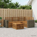 Udendørs sofagruppe 5 pcs Naturfarvet 59 x 59 x 37 cm Polyester