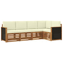 Sektionalsofa sæt med pude 4 pcs Naturlig og Fløde