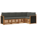 Sektionalsofa sæt med pude 4 pcs Naturlig og Antracit