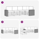 Sektionalsofa sæt 5 pcs Naturlig og Beige Massivt Akacietræ