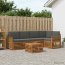 Sektionalsofa sæt med pude 5 pcs Naturlig og Antracit