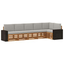 Sektionalsofa sæt med pude 6 pcs Naturfarvet og lysegrå