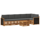 Sektionalsofa sæt med pude 6 pcs Naturlig og Antracit