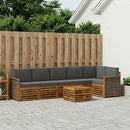 Sektionalsofa sæt med pude 6 pcs Naturlig og Antracit
