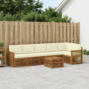 Sektionalsofa sæt med pude 6 pcs Naturlig og Fløde
