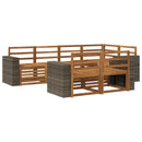 Sektionalsofa sæt 7 pcs Naturfarvet