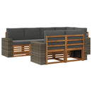Sektionalsofa sæt med pude 7 pcs Naturlig og Antracit