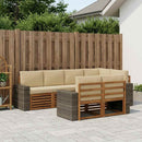 Sektionalsofa sæt med pude 7 pcs Naturlig og Beige
