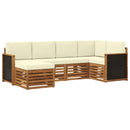 Sektionalsofa sæt med pude 5 pcs Naturlig og Fløde