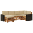 Sektionalsofa sæt med pude 6 pcs Naturlig og Beige