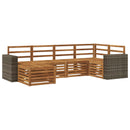 Sektionalsofa sæt 6 pcs Naturfarvet