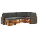Sektionalsofa sæt med pude 6 pcs Naturlig og Antracit