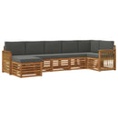 Sektionalsofa sæt med pude 6 pcs Naturlig og Antracit