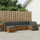 Sektionalsofa sæt med pude 7 pcs Naturlig og Antracit