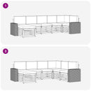 Sektionalsofa sæt med pude 7 pcs Naturlig og Antracit