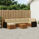 Udendørs sofagruppe med pude 8 pcs Naturlig og Beige