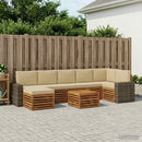 Udendørs sofagruppe med pude 8 pcs Naturlig og Beige
