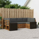 Sektionalsofa sæt med pude 6 pcs Naturlig og Antracit Polyester