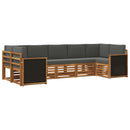Sektionalsofa sæt med pude 6 pcs Naturlig og Antracit