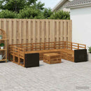 Sofasæt 10 pcs Naturfarvet Massivt Akacietræ