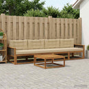 Udendørs sofagruppe med pude 5 pcs Naturlig og Beige