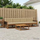 Udendørs sofagruppe med pude 5 pcs Naturlig og Beige