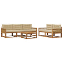Udendørs sofagruppe 6 pcs Naturlig og Beige