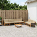 Udendørs sofagruppe med pude 8 pcs Naturlig og Beige