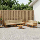 Udendørs sofagruppe med pude 8 pcs Naturlig og Beige