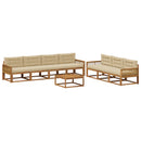 Udendørs sofagruppe med pude 8 pcs Naturlig og Beige