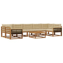 Udendørs sofagruppe 8 pcs Naturlig og Beige