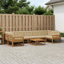 Udendørs sofagruppe med pude 8 pcs Naturlig og Beige