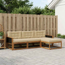 Udendørs sofagruppe med pude 4 pcs Naturlig og Beige