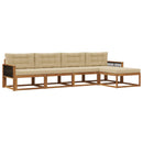 Udendørs sofagruppe med pude 5 pcs Naturlig og Beige